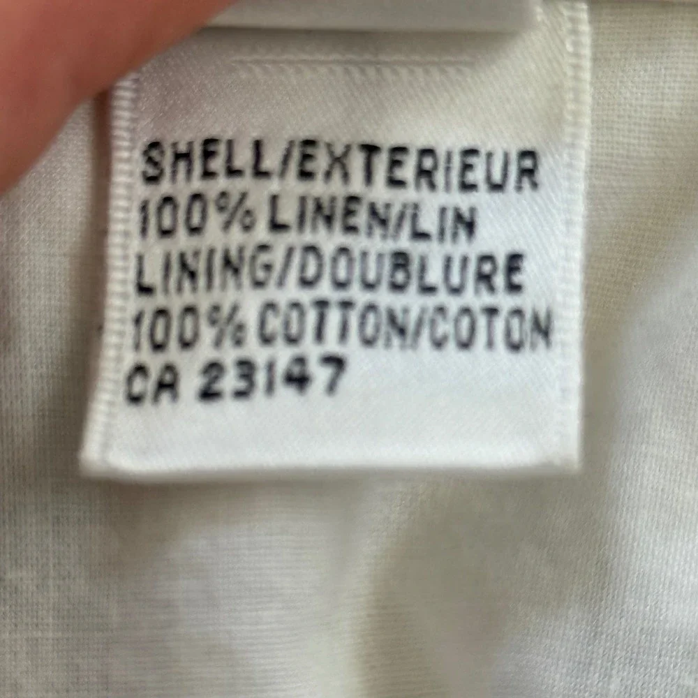 Talbots Petites Black White Rose Floral 100% Linen A-Line Skirt Size 6P‎ GUC